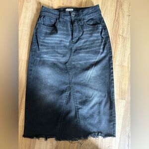 SO brand black denim skirt